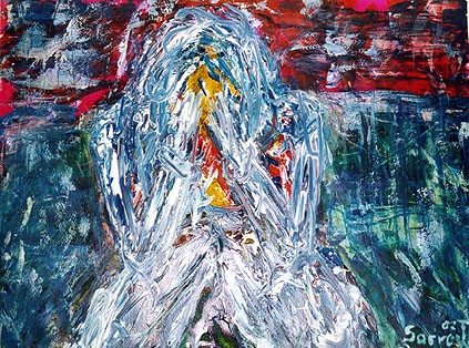 "sorrow" 55x75cm acryl op papier